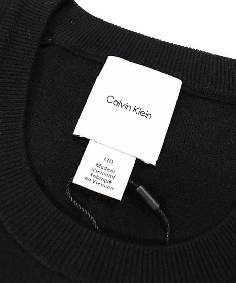 Calvin Klein Tech Knit Crew Neck Sweater Black