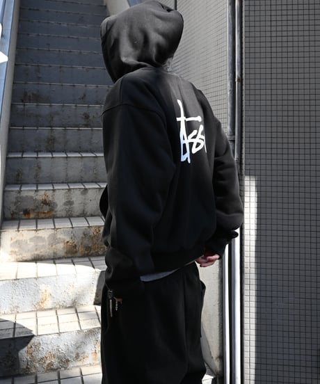 Stussy Zip Sweat Hoodie Black