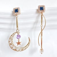 星のカケラ 月のしずく★アシンメトリーピアス☽