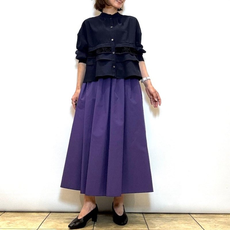 B6609B6608同梱■新品■自由区 タック ギャザー スカート 46 B6609B6608同梱□新品□自由区 タック ギャザー スカート 46