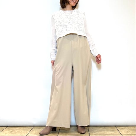 【ATELIER SIX／アトリエシックス 】シアーリブクルーネックプルオーバー