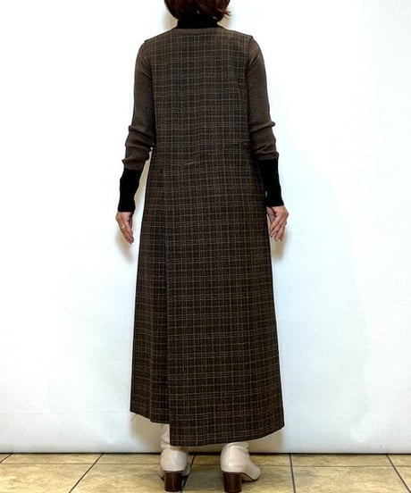 【Brahmin／ブラーミン】２WAYグレンチェックジャンパースカート
