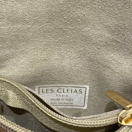 【LES CLEIAS／レ・クレアス】イタリアンカーフ メタリックポーチ／ミニウォレット