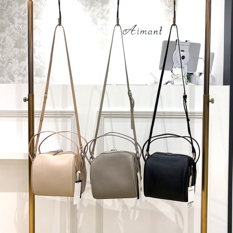 【BRAHMIN／ブラーミン】BEAURE  カウレザー2wayドラム型ミニボストン
