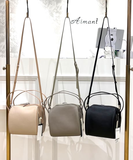 【BRAHMIN／ブラーミン】BEAURE  カウレザー2wayドラム型ミニボストン