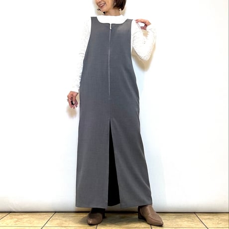 【Brahmin／ブラーミン】ダイヤ柄ジャガードクルーネックインナー