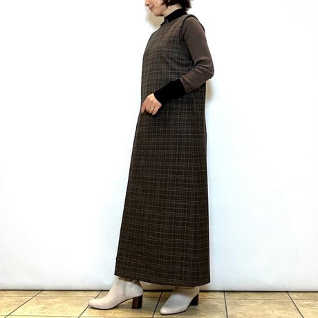 【Brahmin／ブラーミン】２WAYグレンチェックジャンパースカート