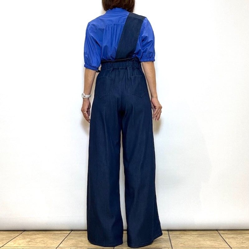 【新品】Lallia Mù ラリアムー ラップデニム ワイドパンツ 新品】Lallia Mù ラリアムー ラップデニム ワイドパンツ Lallia