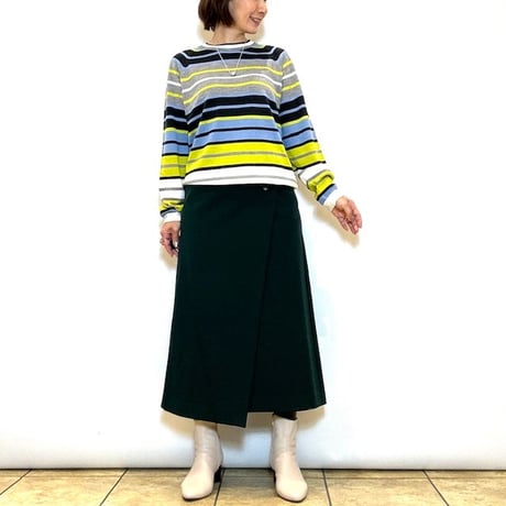 【Brahmin／ブラーミン】裏起毛ラップスカート