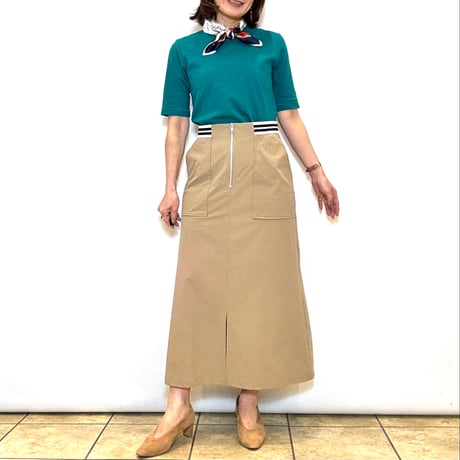 【BRAHMIN／ブラーミン】フロントジップカーゴスカート