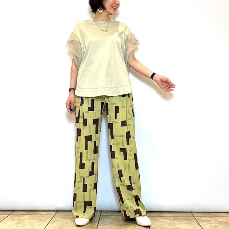Lallia Mu ボタニカルプリントパンツ36サイズ Lallia Mu ボタニカルプリントパンツ36サイズ
