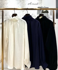 【Srieee／シュリ】《Outlet》前後２WAYスエードタイブラウス