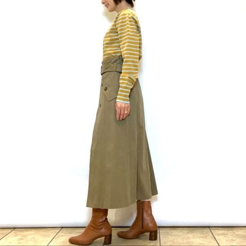 Mylanka／ミランカ】ボーダーポリエステルニット | Aimant-エマン