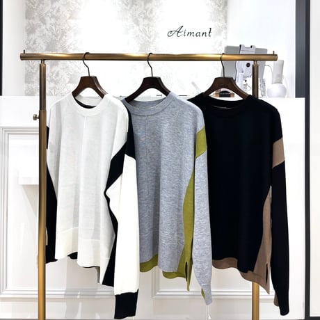 アトリエシックスセモアージュ C'EST MOI カーキートレーナー アトリエシックスセモアージュ C'EST MOI カーキートレーナー