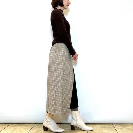 【Brahmin／ブラーミン】裏起毛ラップスカート