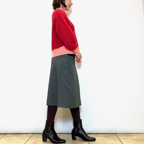 【Brahmin／ブラーミン】キッドモヘヤ配色ラインニット