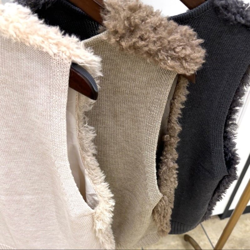 BEATRICE／ベアトリス】プードルファーベスト | Aimant-エマン 