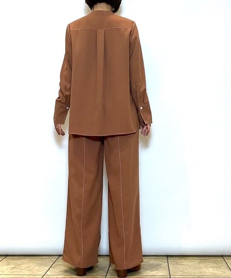 【Brahmin／ブラーミン】ステッチシルエットパンツ