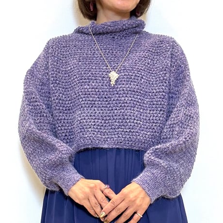 【C’est moijeu／セモワージュ】ボトルネックメッシュプルオーバー