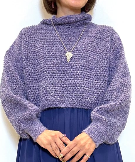 【C’est moijeu／セモワージュ】ボトルネックメッシュプルオーバー