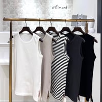 【PASSIONE／パシオーネ】ストレッチテレコリブタンクトップ