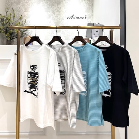 【COOMB／クーム】箔プリントロゴTシャツ