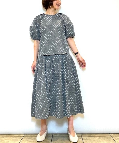 【Brahmin／ブラーミン】ドットジャガードタフタスカート