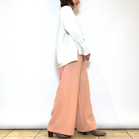 【trois／トロワ】 ECOスラブワイドパンツ
