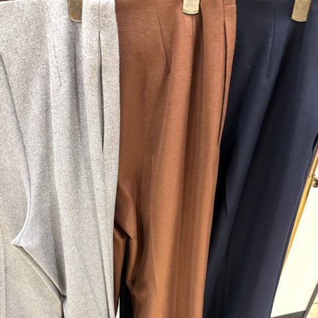【Brahmin／ブラーミン】ハイウエスト起毛ワイドパンツ