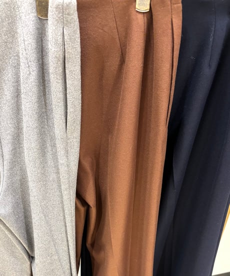 【Brahmin／ブラーミン】ハイウエスト起毛ワイドパンツ