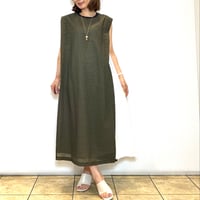 【TULUMB／トゥルム】異素材配色ワンピース
