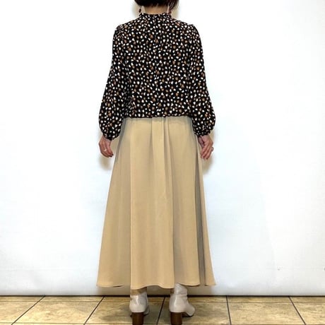 【Brahmin／ブラーミン】ダブルボタンハイウエストスカート