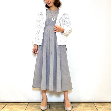 【Couvee／クベ】エンブロイダリーレースフーディブルゾン