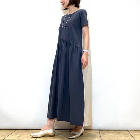 【COOMB／クーム】カットソー切り替えバイカラーワンピース