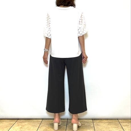 【 C'EST MOIJEU／セモワージュ】ドットチュールスリーブカットソー