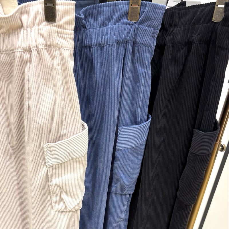 Lallia mu／ラリアムー】ワンショルダーコーデュロイパンツ | Aimant