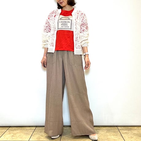 【Mylanka／ミランカ】ペイズリー刺繍フロントジップブルゾン