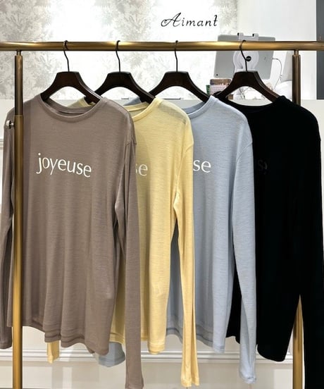 【CAFUNE／カフネ】シアーウールロゴカットソー