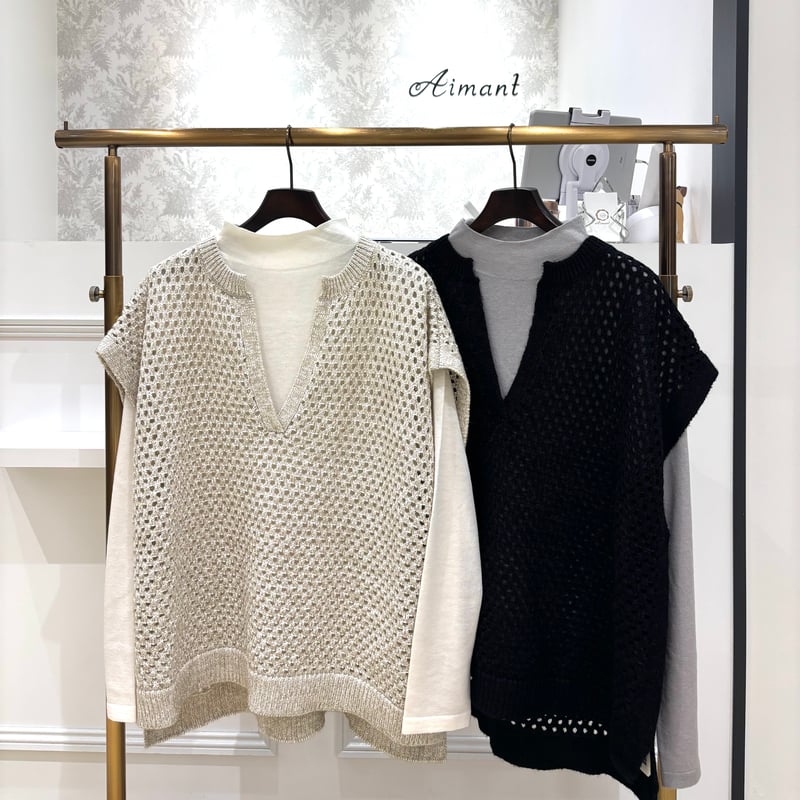 BEST MADE ベストメイド Seamless&Steadfast セット ATELIER SIX／アトリエシックス】メッシュニットベストツイン