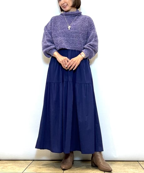 【C’est moijeu／セモワージュ】ボトルネックメッシュプルオーバー