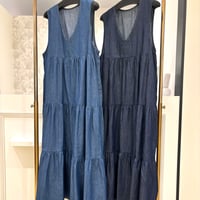【COUVEE／クベ】ダンガリーティアードジャンパースカート