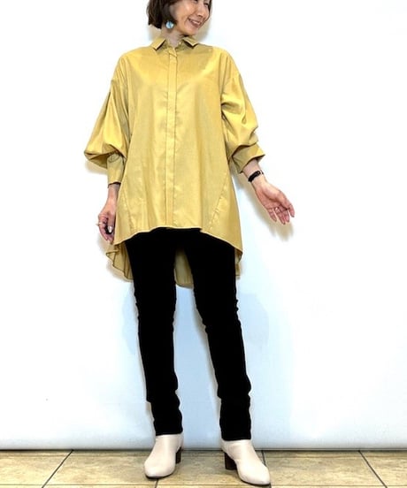 【Brahmin／ブラーミン】バックティアードチュニックブラウス