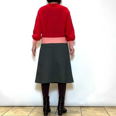 【Brahmin／ブラーミン】キッドモヘヤ配色ラインニット