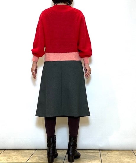 【Brahmin／ブラーミン】キッドモヘヤ配色ラインニット