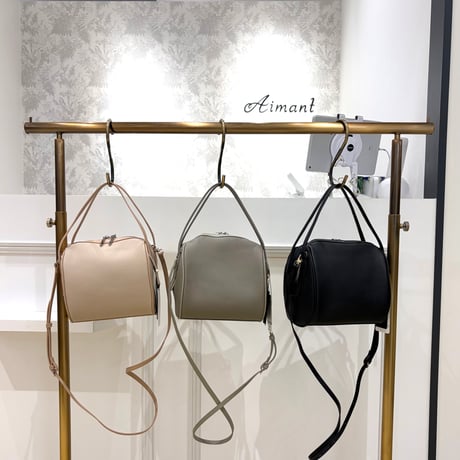 【BRAHMIN／ブラーミン】BEAURE  カウレザー2wayドラム型ミニボストン