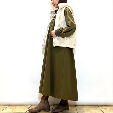 【Atelier brugge／アトリエブルージュ】シャーリングファーフーデッドベスト