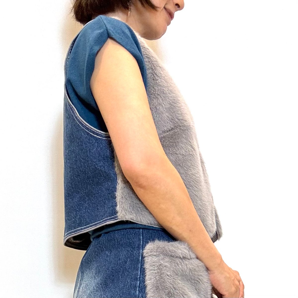 新品タグ付き♡ミーアアステリズム ファースリーブGジャン 新品タグ