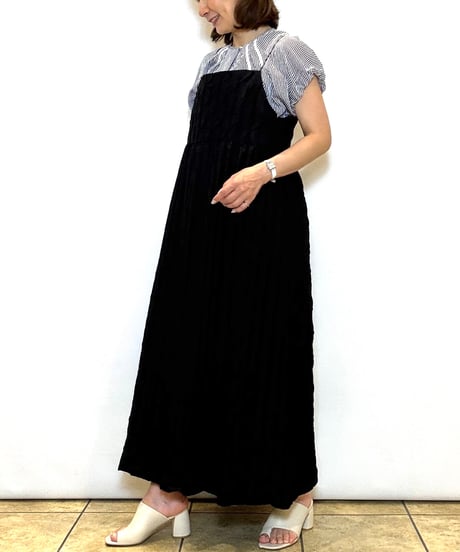 【Mia asterism／ミーアアステリズム】膨れジャガードキャミワンピース