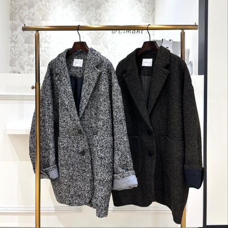 trois　トロア　ダブルジップ　フリル　ジャケット trois トロア ダブルジップ フリル ジャケット