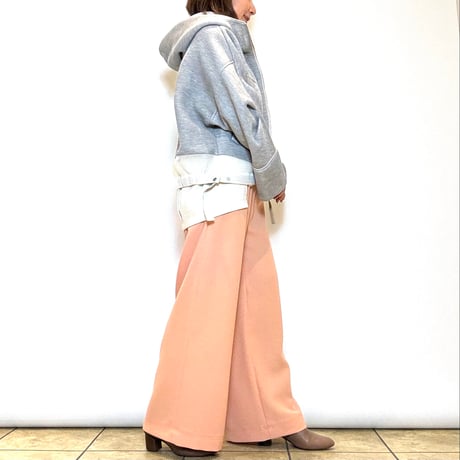 【trois／トロワ】 ECOスラブワイドパンツ